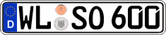 German license plate, Regular plates