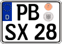 German license plate, Regular plates