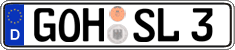 German license plate, Regular plates
