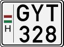 license plates of Hungary, Cars (1990)