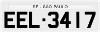License plate of Brazil, Private owners (1990)