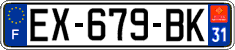 French license plate, SIV (ordinary)