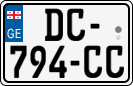 License plate of Georgia, Cars (2014)