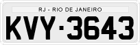 License plate of Brazil, Private owners (1990)