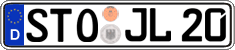 German license plate, Regular plates