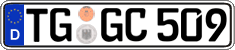 German license plate, Regular plates