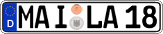 German license plate, Regular plates