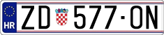 License plate of Croatia, Regular plates