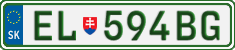 License plate of Slovakia, Electric vehicles