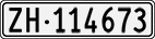 License plate of Switzerland, Cars