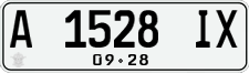 License plate of Indonesia, Regular plates