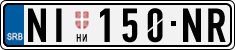 License plate of Serbia, Cars