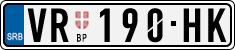 License plate of Serbia, Cars