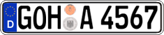German license plate, Regular plates