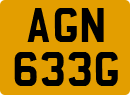 License plate of the United Kingdom, 1963 year system
