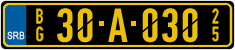 License plate of Serbia, Diplomatic