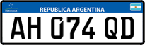 License plate of Argentina, Cars (Mercosur, AB 123 CD)