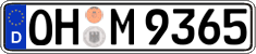German license plate, Regular plates