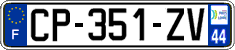 French license plate, SIV (ordinary)