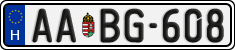 license plates of Hungary, Regular plates (2022)