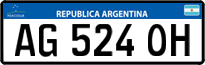 License plate of Argentina, Cars (Mercosur, AB 123 CD)