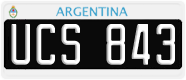 License plate of Argentina, Cars (1995, ABC 123)