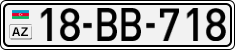 License plate of Azerbaijan, Cars