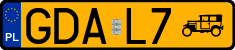 License plates of Poland, Oldtimers
