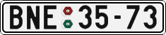 License plate of the Czech Republic, Cars (1960)