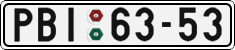 License plate of the Czech Republic, Cars (1960)
