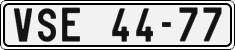 License plate of the Czech Republic, Cars (1960)