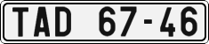 License plate of the Czech Republic, Cars (1960)