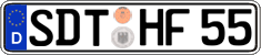 German license plate, Regular plates