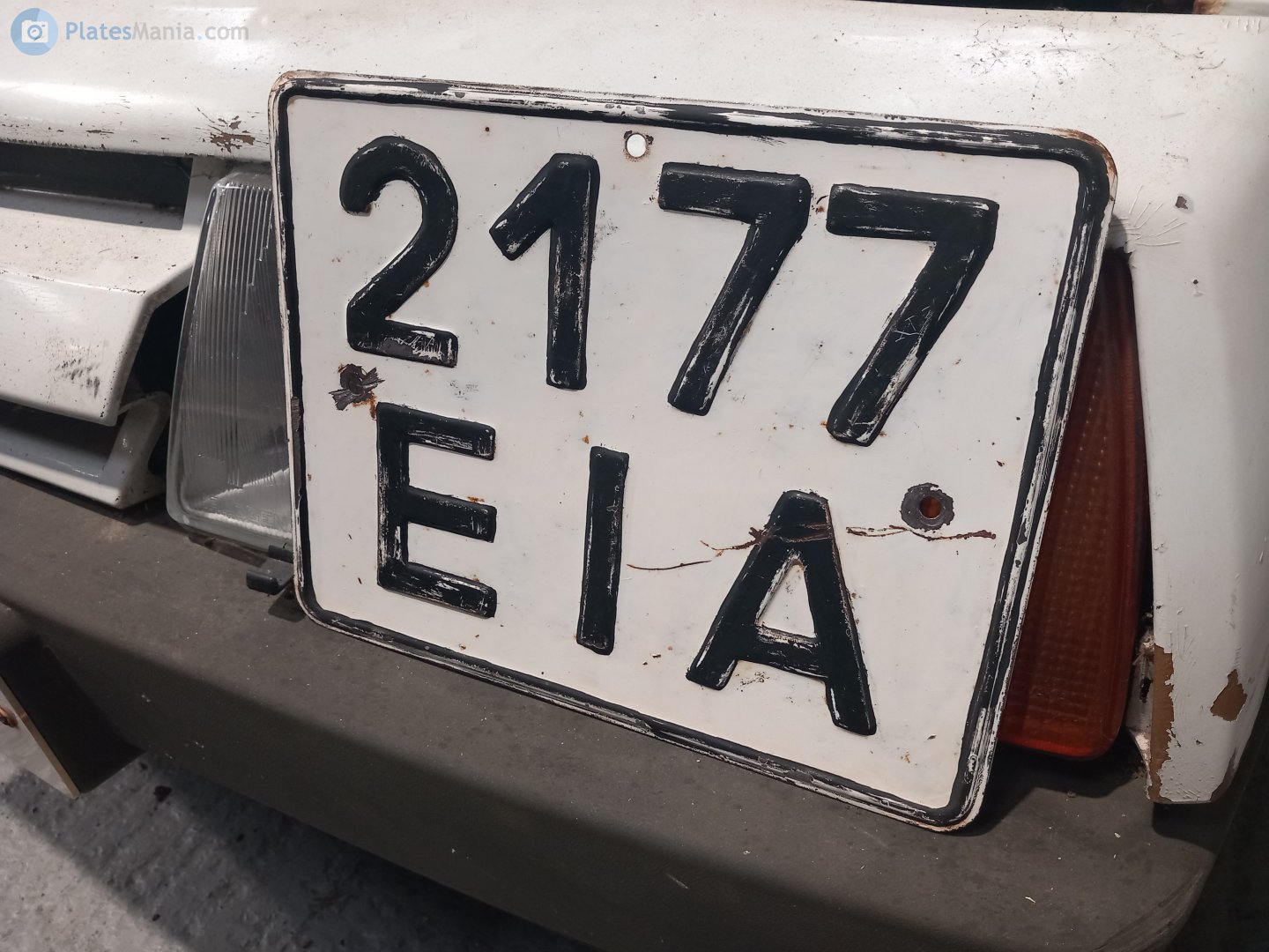 2177 ЕІА, License plate without vehicle 