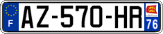 French license plate, SIV (ordinary)
