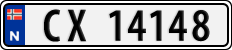 License plate of Norway, Cars