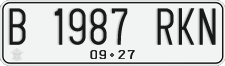 License plate of Indonesia, Regular plates