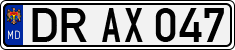 License plate of Moldova, Cars (1992)