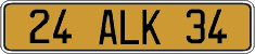 French license plate, FNI