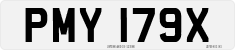 License plate of the United Kingdom, 1963 year system