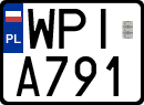 License plates of Poland, Special vehicles and motorcycles