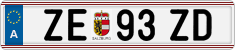 License plate of Austria, Regular plates