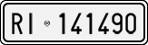 License plate of Italy, Cars (1927 year series)