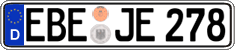 German license plate, Regular plates