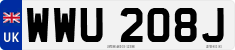 License plate of the United Kingdom, 1963 year system