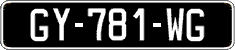 French license plate, SIV (oldtimers)