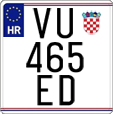 License plate of Croatia, Motorcycles