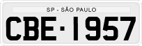 License plate of Brazil, Private owners (1990)