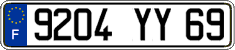 French license plate, FNI