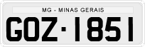 License plate of Brazil, Private owners (1990)